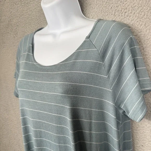 Free Fly Dress Womens XL Gray Stripe Dockside Stretch Active Outdoor Coastal - Picture 5 of 12